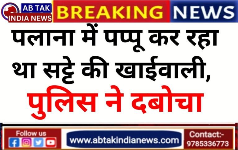 पलाना में पप्पू कर रहा था सट्टे की खाईवाली ,पुलिस ने दबोचा